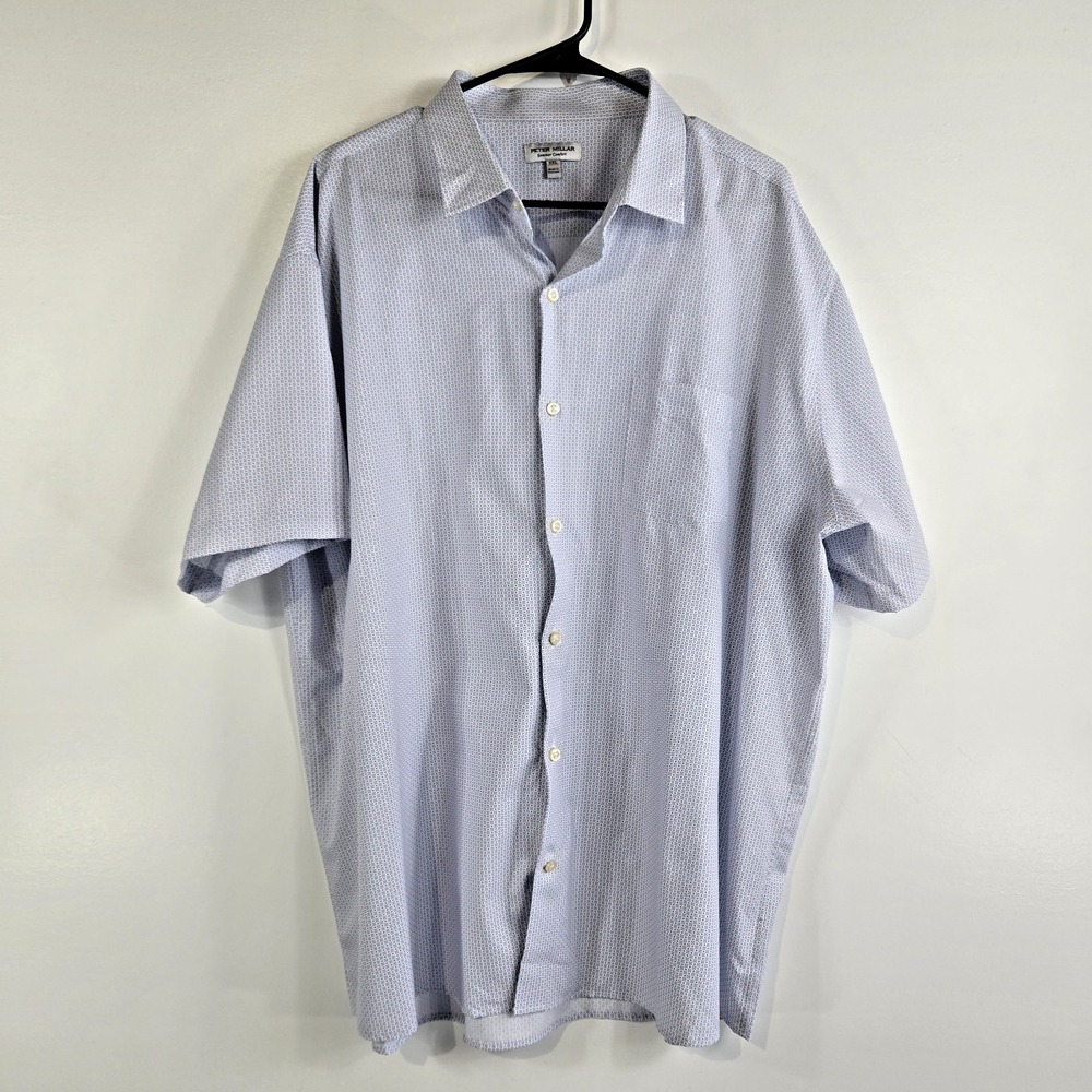 Peter Millar Mens Size XXL Summer Comfort Short Sleeve Button Up
